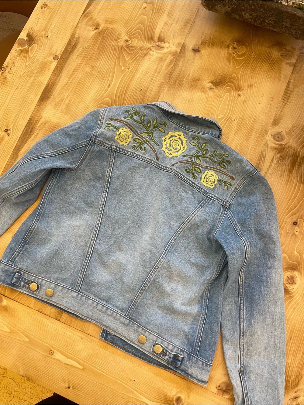 Kendra Scott X Wrangler Yellow Rose Jacket L - Picture 5 of 6